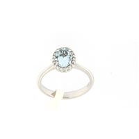 Anello Lorenza Gioielli Donna Acquamarina in Oro bianco Acquamarina 1.09 Ct 497136-14 - 497136-14